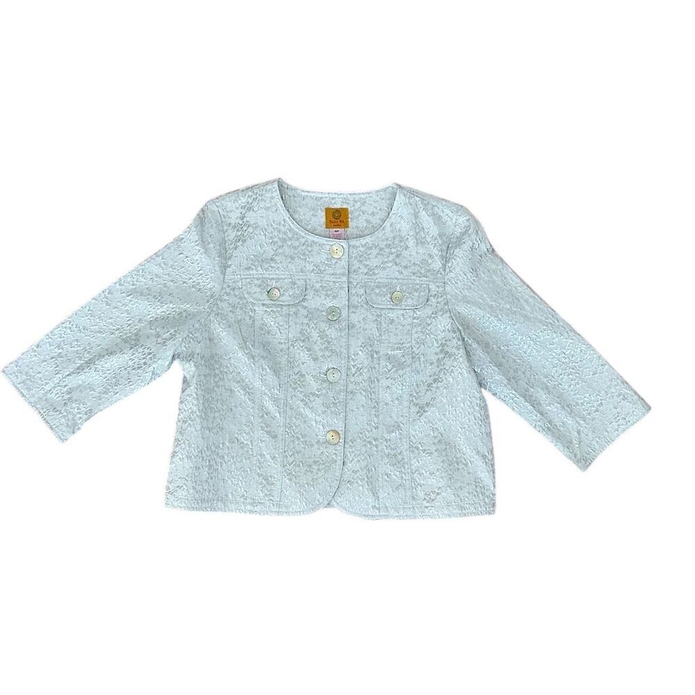 Ruby Rd. Beige Lace Button-Up Blazer - image 5